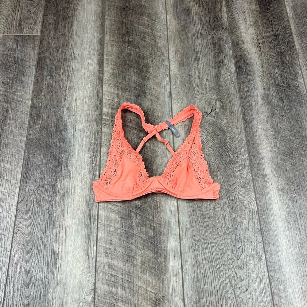 32B Aerie Peach‎ Lace Bralette